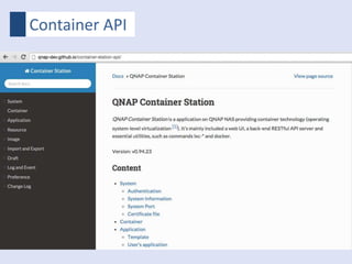 Container API
 