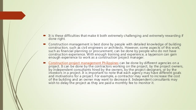 AN INTRODUCTION TO CONSTRUCTION PROJECT MANAGEMENT | PPTX