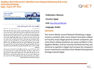 Publication: Masress
Country: Egypt
Link: http://bit.ly/19DCzAA
Language: Arabic
Summary:
The recent debate around Network...