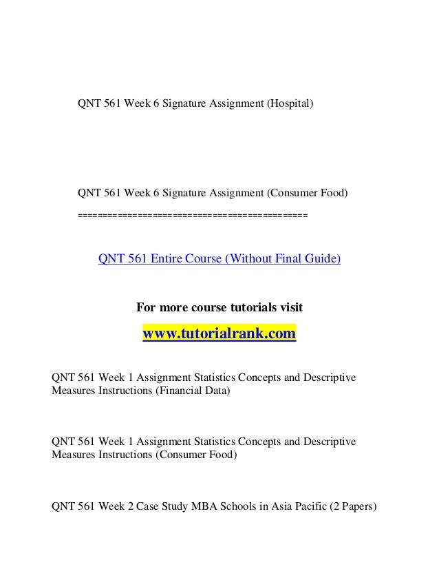 Qnt 561 Effective Munication Tutorialrank 