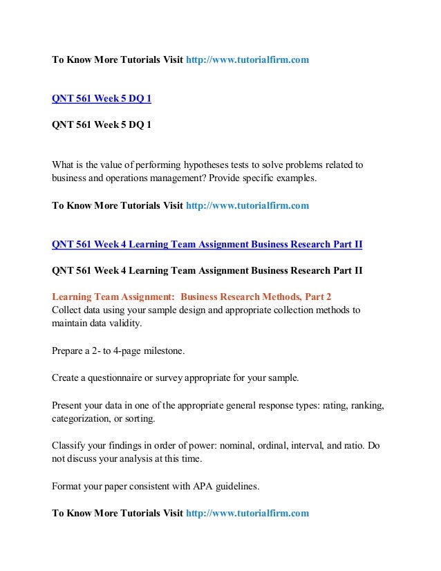 Qnt 561 Week 5 Problem Set Ii Homework Sample August 2019