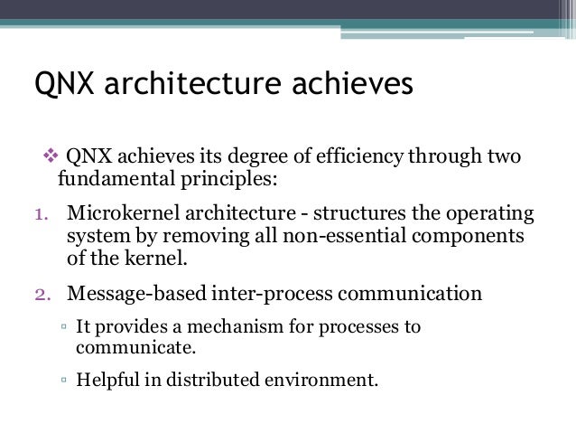 Qnx Operating Systems