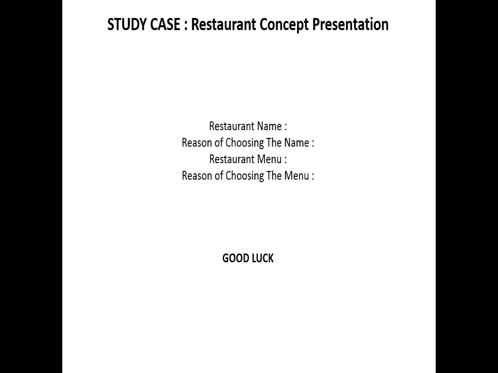 Knowledge of Restaurant & Menu