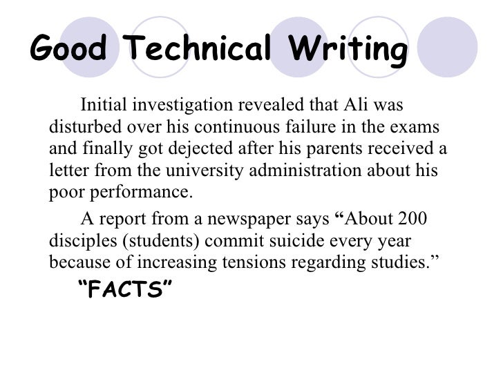 qualities of good technical writing with examples qualities examples