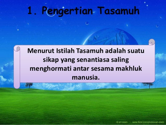 Tasamuh artinya