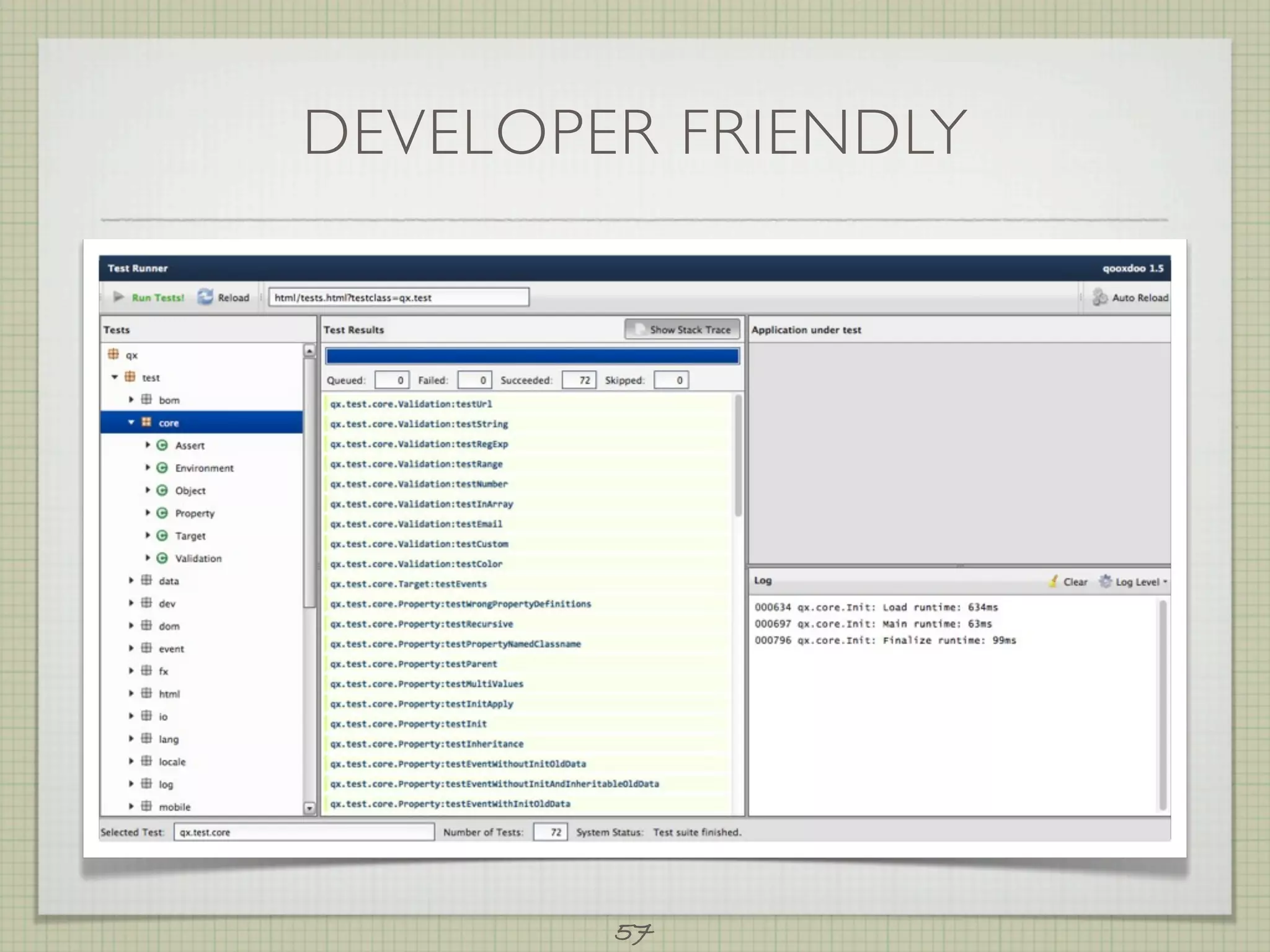 DEVELOPER FRIENDLY




        57
 