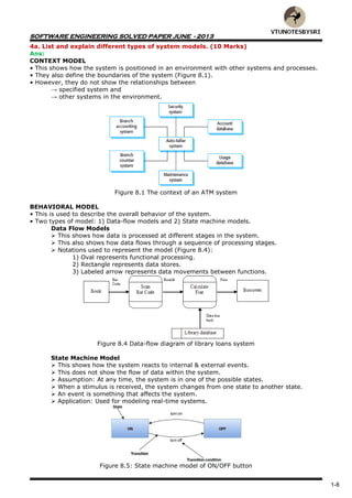 VTU 5TH SEM CSE SOFTWARE ENGINEERING SOLVED PAPERS - JUN13 DEC13 JUN14 ...