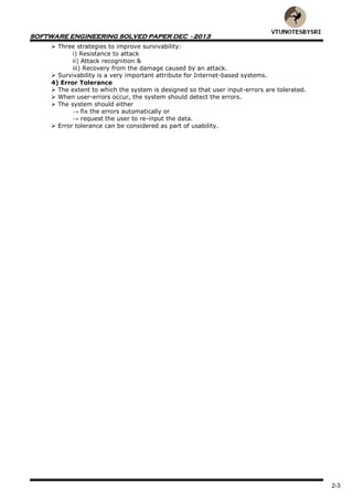 VTU 5TH SEM CSE SOFTWARE ENGINEERING SOLVED PAPERS - JUN13 DEC13 JUN14 ...