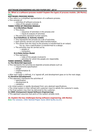 VTU 5TH SEM CSE SOFTWARE ENGINEERING SOLVED PAPERS - JUN13 DEC13 JUN14 ...