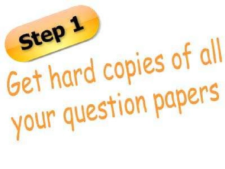 Steps for scanning Question Papers
