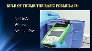 RULE OF THUMB THE BASIC FORMULA IS:
N=16/Δ
Where,
Δ=µ1- µ2/σ
35
 