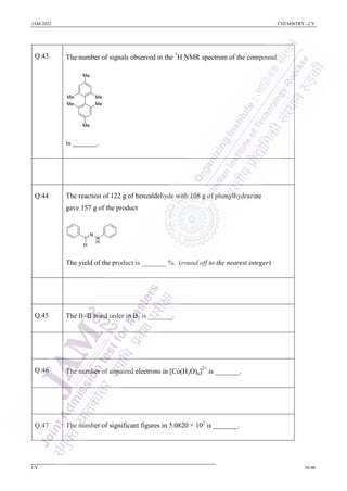 IIT JAM Chemistry 2022 Question Paper | Sourav Sir's Classes