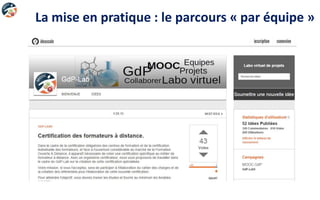 La mise en pratique : le parcours « par équipe »
 