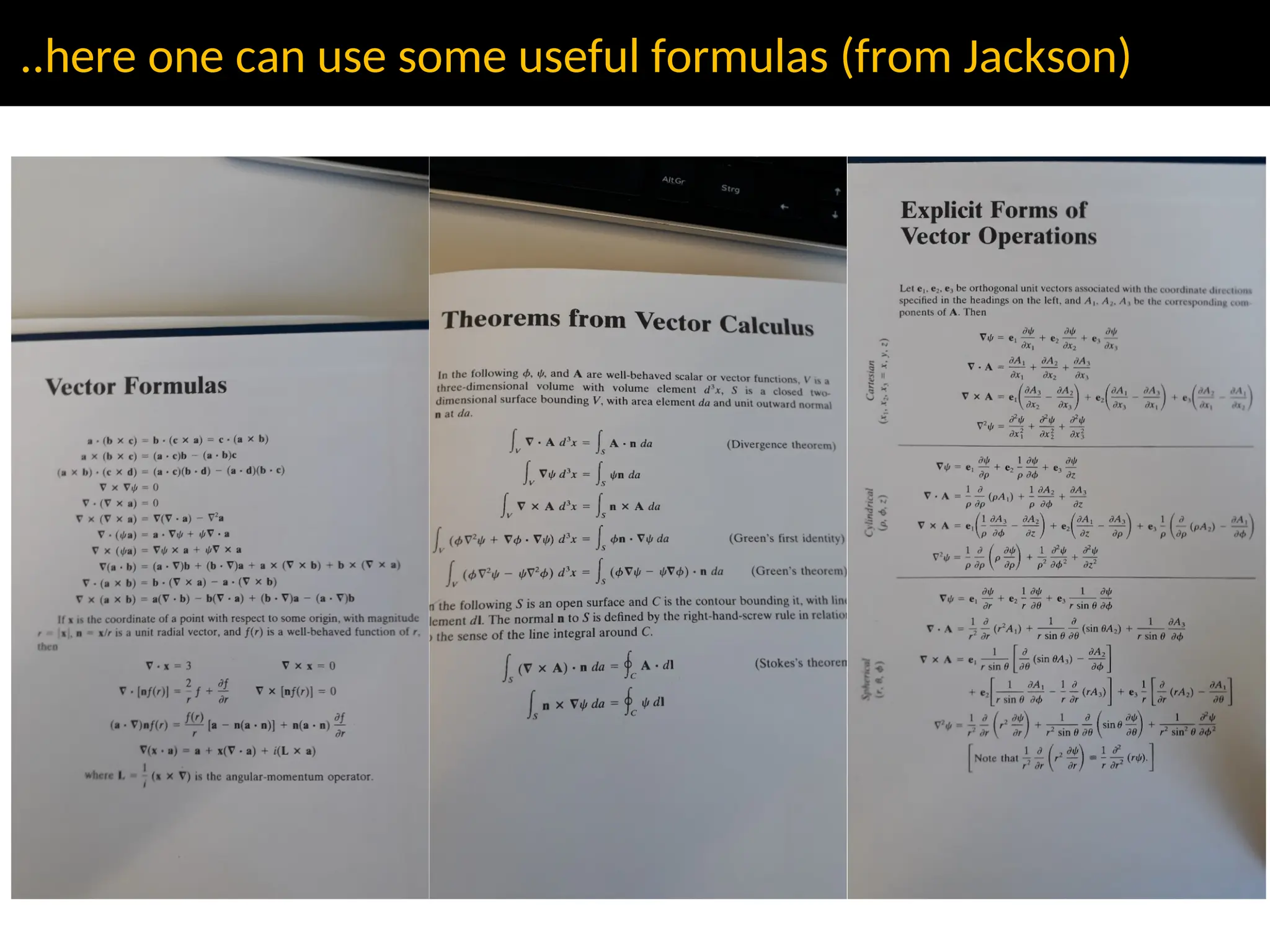 ..here one can use some useful formulas (from Jackson)
 