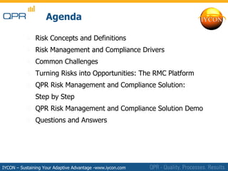 Qpr 8 Risk Management And Compliance Solution | PPT