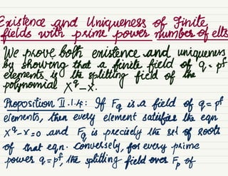 finite fields of prime power order
