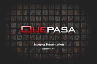 Investor Presentation September 2011 