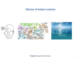 1
Fruytier Lawyers in Business
Mission of today’s seminar
 