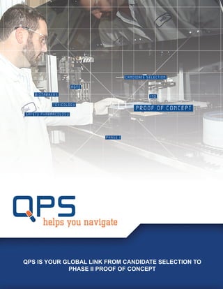 QPS IS YOUR GLOBAL LINK FROM CANDIDATE SELECTION TO
             PHASE II PROOF OF CONCEPT
 
