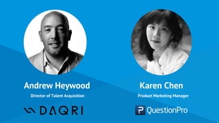 Andrew Heywood
Director of Talent Acquisition
Karen Chen
Product Marketing Manager
 