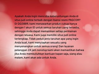 Situs Judi Online QQ3889 | PPT