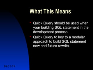 QQ and Advance query | PPT