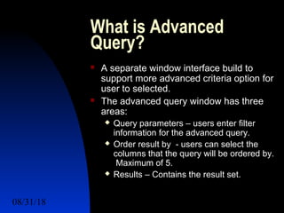 QQ and Advance query | PPT