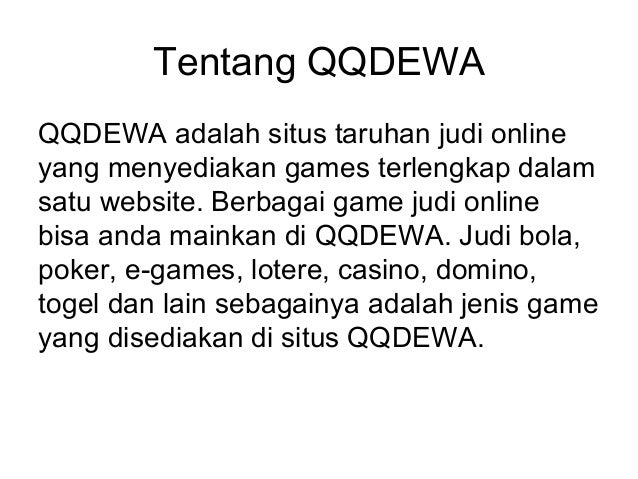 Qqdewa Togel
, Qqdewa Situs Judi Bola Online Terbesar Dan Terpercaya Indonesia
