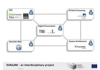 DURAARK – an interdisciplinary project 
30 / 05 / 14 
 