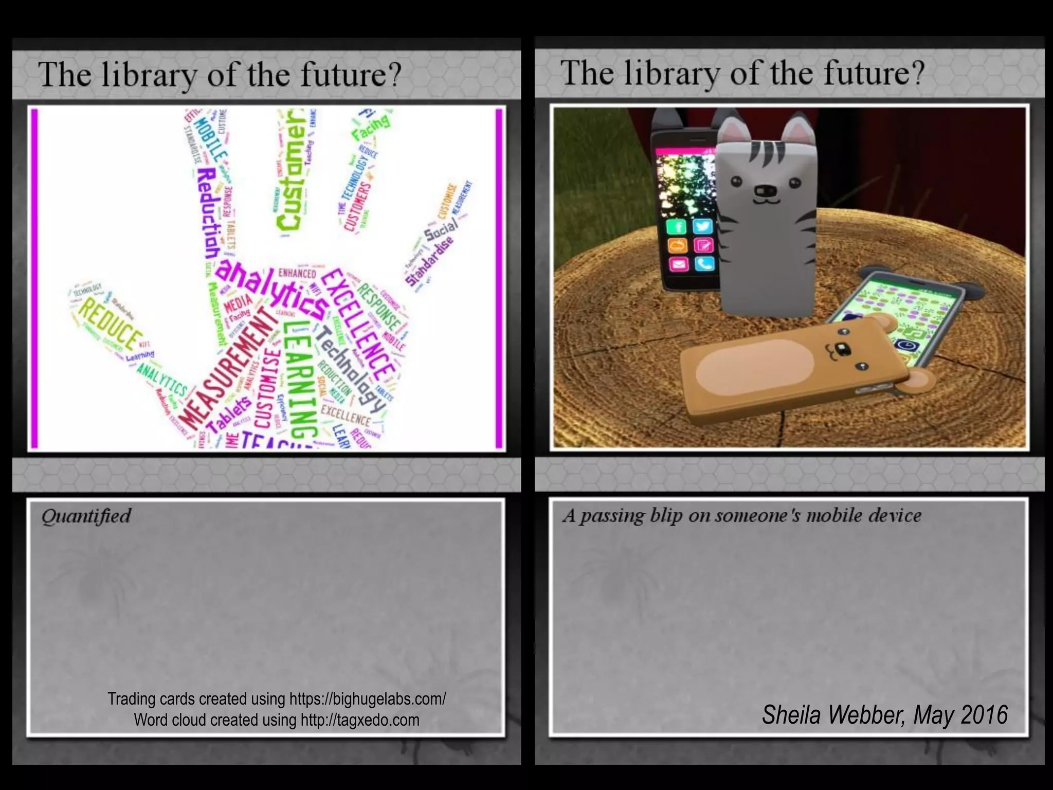 Trading cards created using https://bighugelabs.com/
Word cloud created using http://tagxedo.com Sheila Webber, May 2016
 