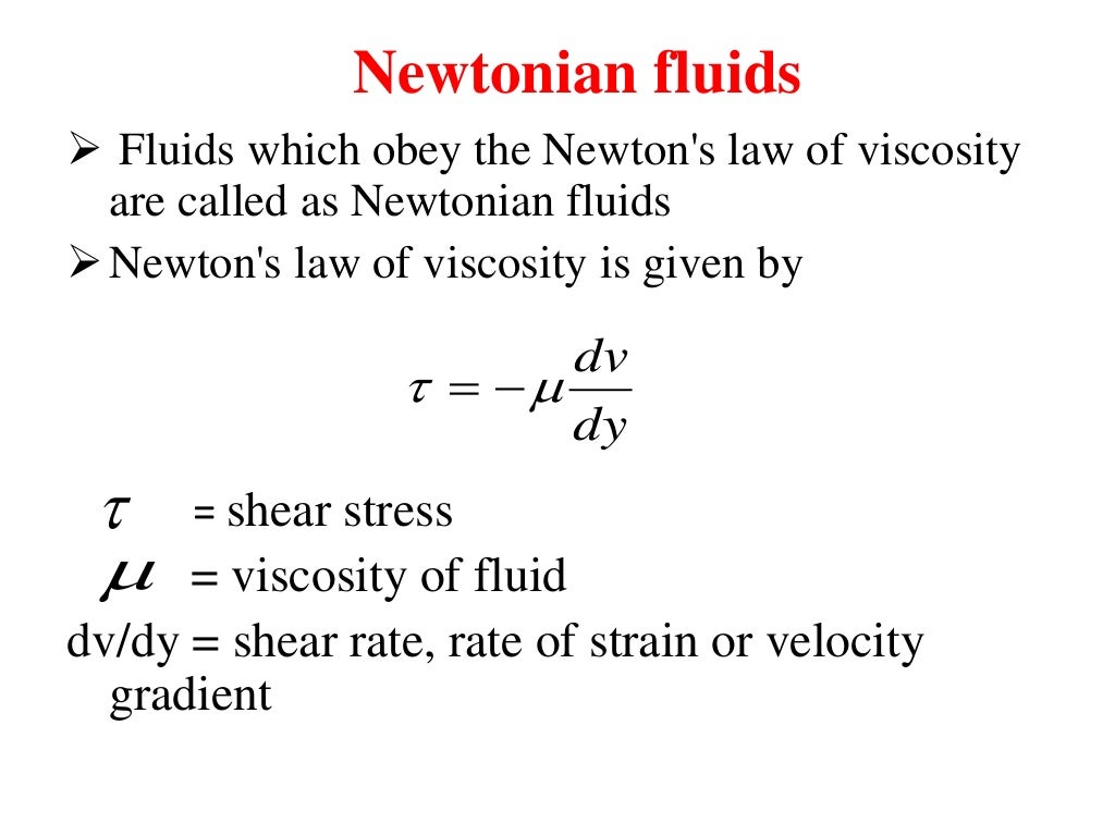 newtonian and non newtonian behaviour of fluids