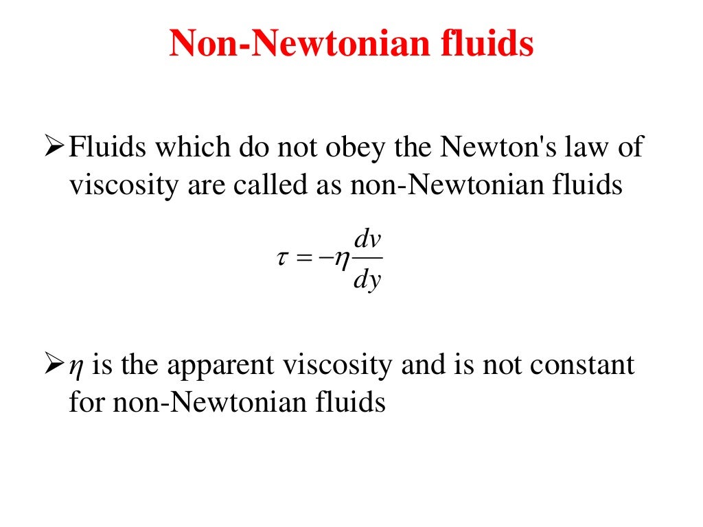 newtonian and non newtonian behaviour of fluids