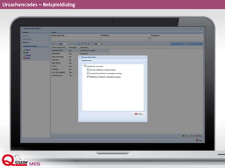 Ursachencodes – Beispieldialog
 
