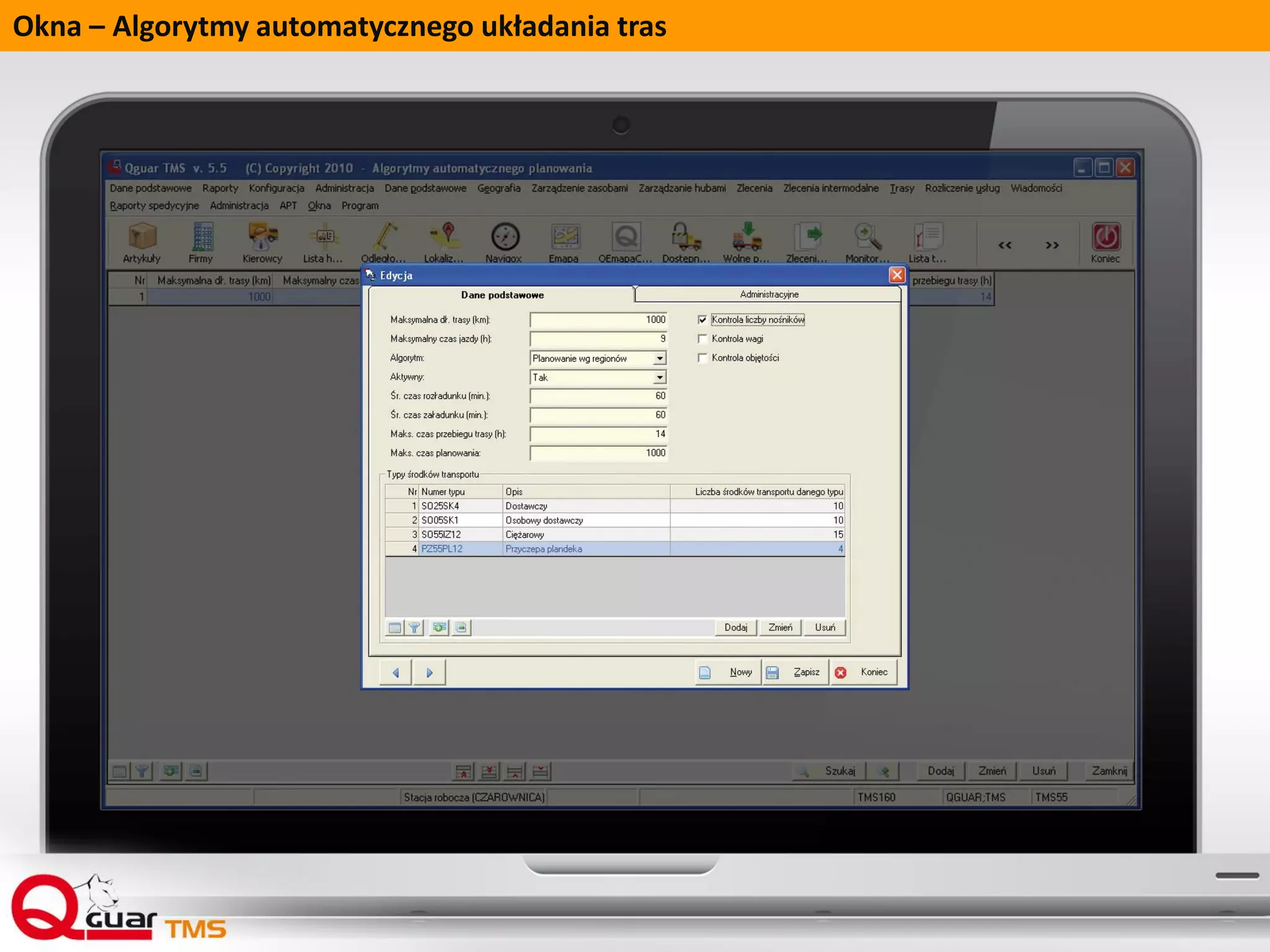 Okna – Algorytmy automatycznego układania tras
 