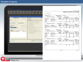 Example of reports
 