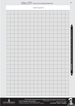 27SOALAN ULANGKAJI SPM 2013
JAWAPANbolehdidapatidilamanwebwww.afterschool.my
Graph for question 12
 
