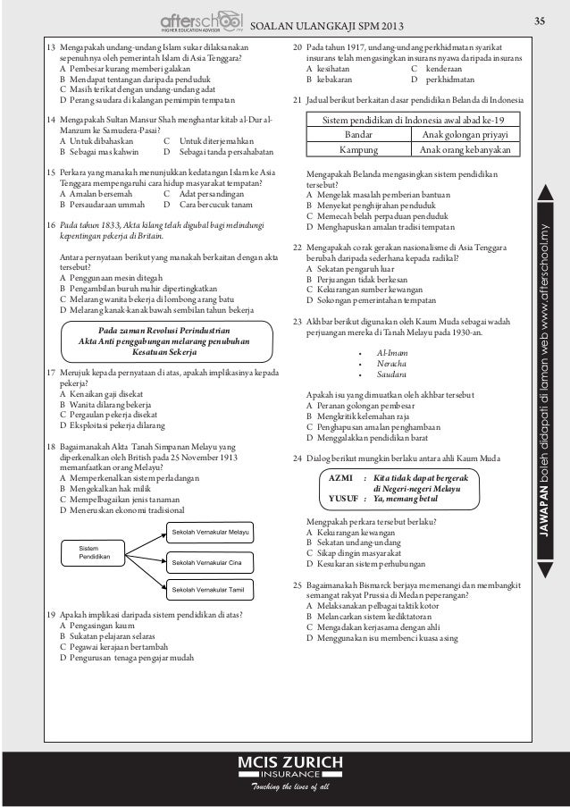SOALAN ANALISIS SPM 2013 SOALAN ANALISIS SPM 2013