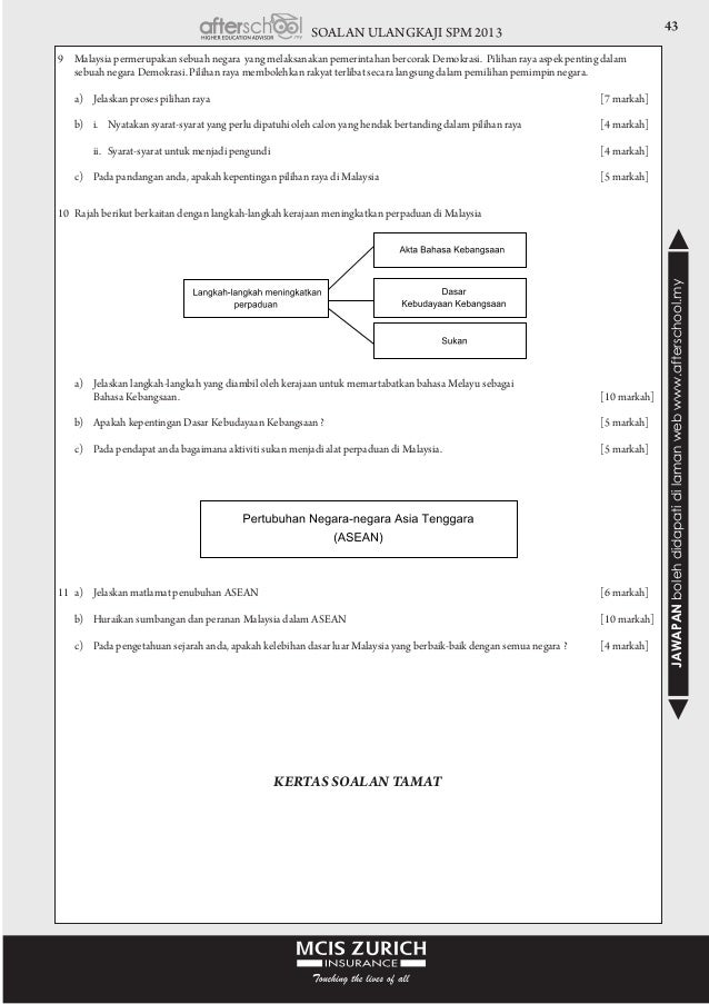 Soalan Esei Sejarah Suruhanjaya Reid - Malacca z