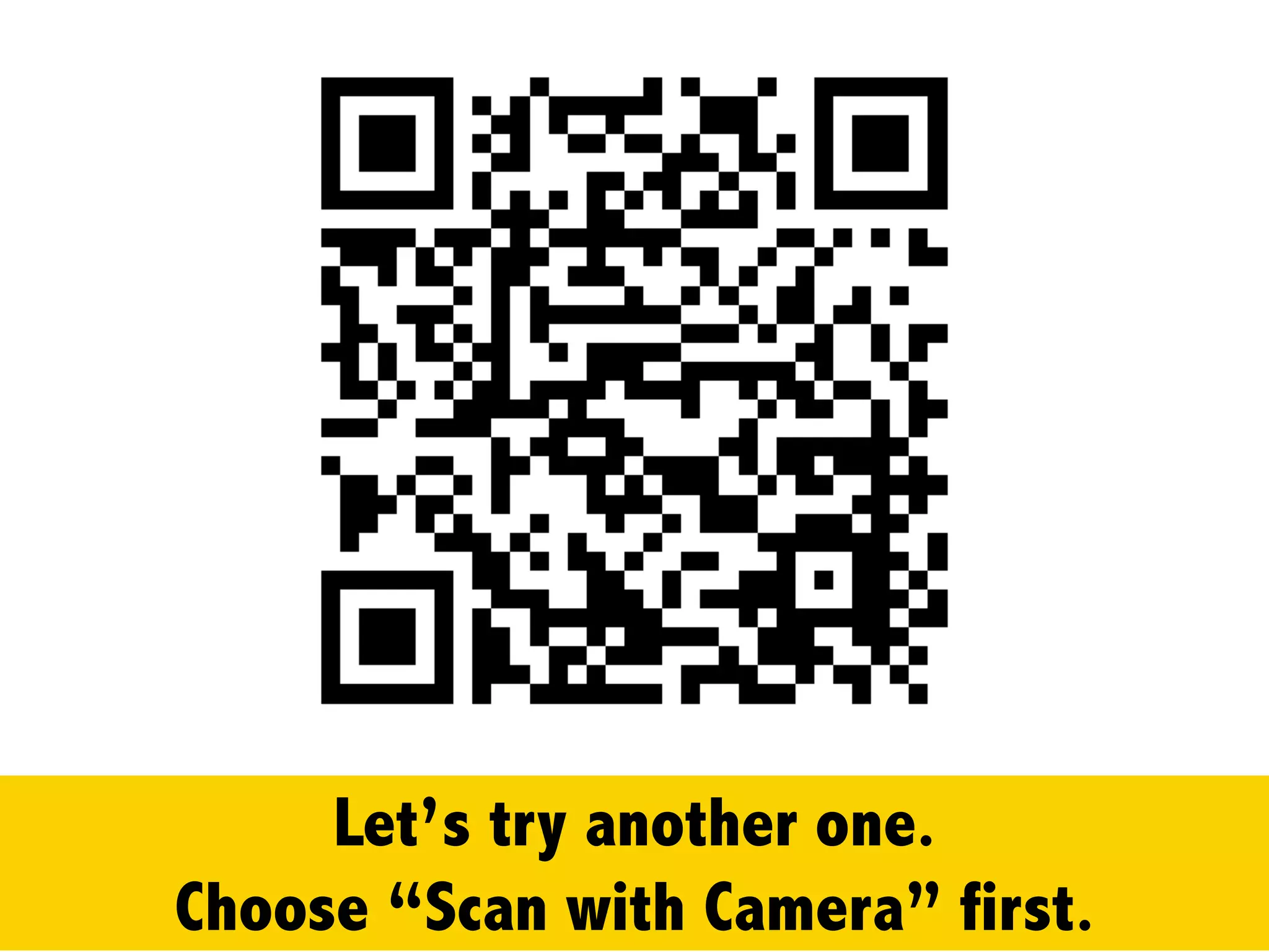 Now, position the iPad camera over the QR code.
It will chime. (If an ad pops up, X it out.)
Hit “Go to URL.”
d
 