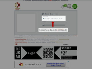 Escolha o tipo de conteúdo
 