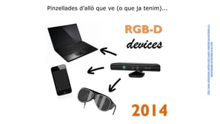 Pinzellades d’allò que ve (o que ja tenim)... 
http://www.slideshare.net/tecnotic/usatic-realidad-aumentada-un-aprendizaje- 
conectado-a-la-vida 
 