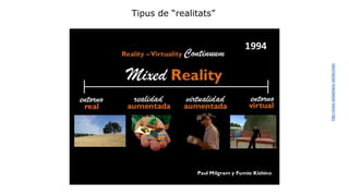 Tipus de “realitats” 
http://www.slideshare.net/tecnotic 
 