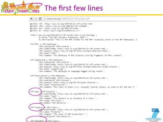 LD4SC	
  Summer	
  School	
  
7th	
  -­‐	
  12th	
  June,	
  Cercedilla,	
  Spain	
  
The	
  ﬁrst	
  few	
  lines	
  
 