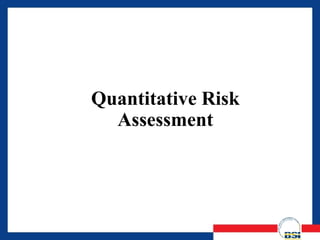 Quantitative Risk
Assessment
 