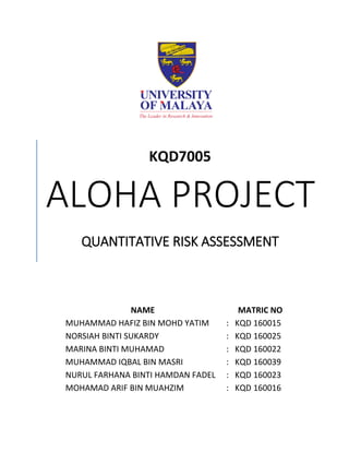 ALOHA PROJECT: METHANOL | PDF