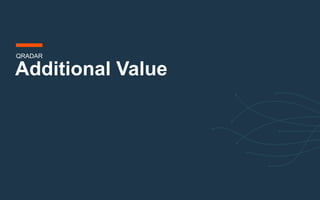 Additional Value
QRADAR
 