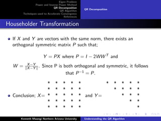 QR Algorithm Presentation | PDF