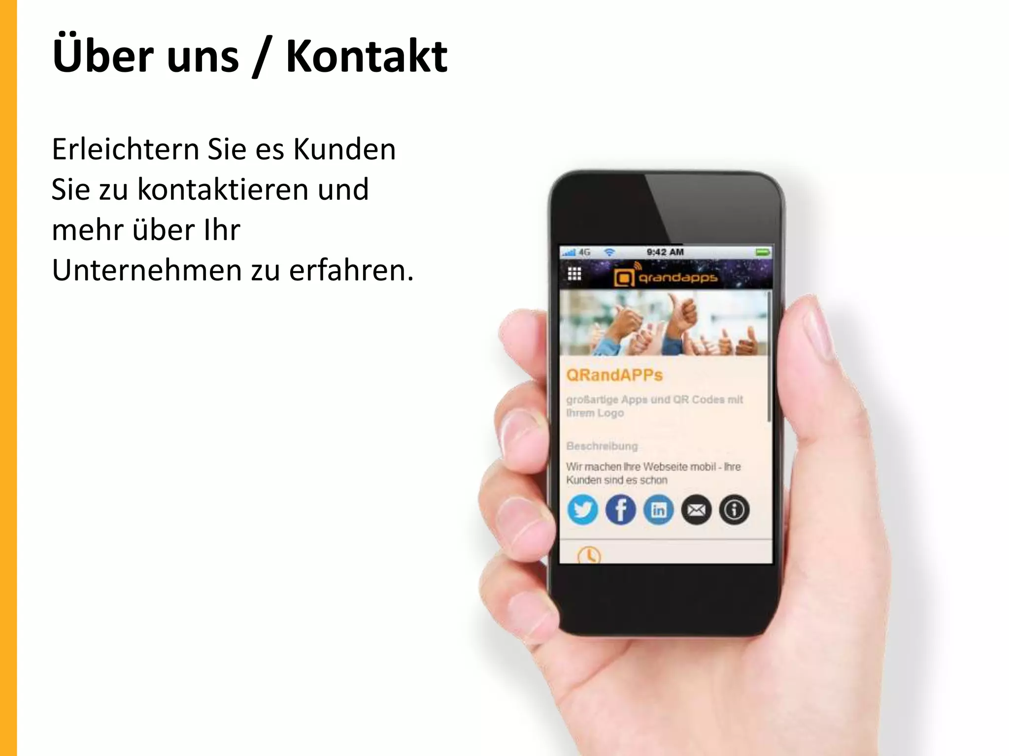 Über uns / Kontakt
Erleichtern Sie es Kunden
Sie zu kontaktieren und
mehr über Ihr
Unternehmen zu erfahren.

 