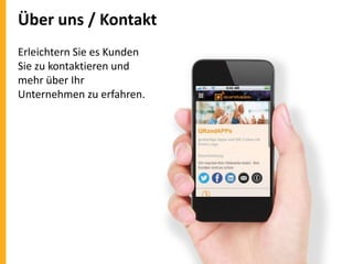 Über uns / Kontakt
Erleichtern Sie es Kunden
Sie zu kontaktieren und
mehr über Ihr
Unternehmen zu erfahren.

 