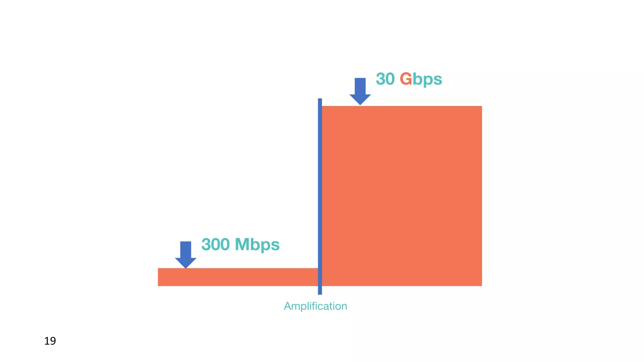 19
300 Mbps
30 Gbps
Amplification
 